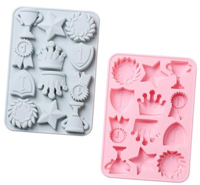 Mobestech 2stücke Silikonform Für Schokoladenherstellung Kuchenform Mit Kronendesign DIY-silikonform Für Backzubehör Geeignet Für Schokolade Kuchen Und Desserts