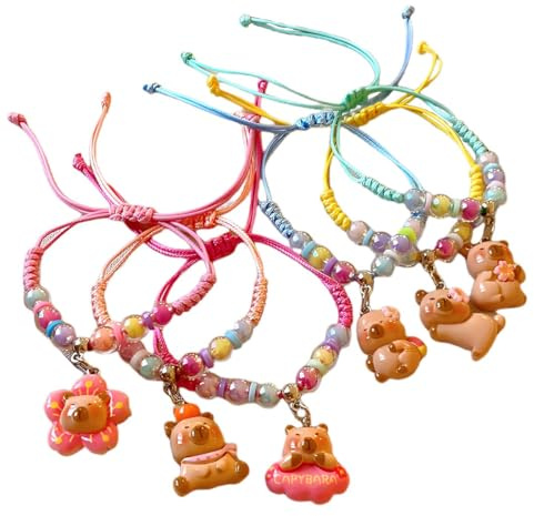 JYNXOR 6 Pièces Bracelet Enfant Fille, Bracelets Tressés Réglables pour Enfants, Bracelet Amitié fille, Bijoux Fille, Bracelet Tissu, Cadeaux pour Filles et Enfants, Cadeaux d'anniversaire