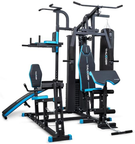 THUNDER Multifunktionale Kraftstation Home Gym Fitnessstation mit Kabelzug & Muskelaufbau Training (DIGLET)
