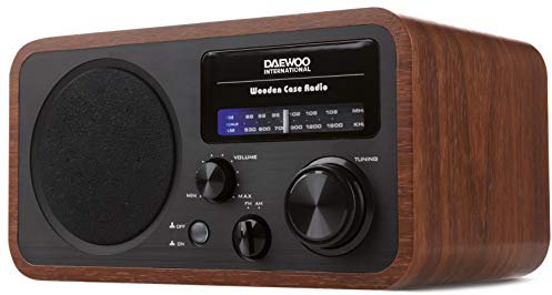 Daewoo Radio Analógica de Madera | Radio Am/FM | Radio Retro | Transistor | Diseño de Madera