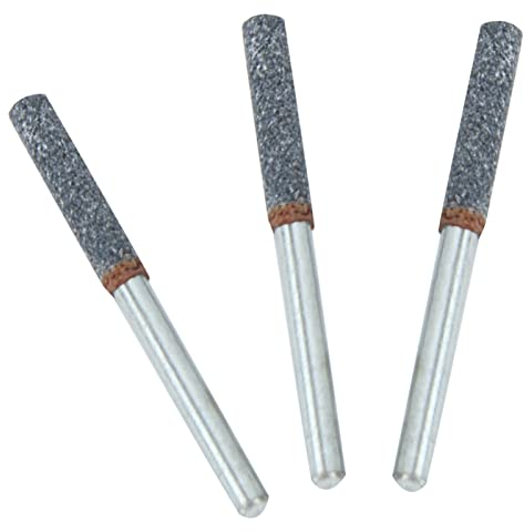 AUNMAS 3Pcs Afilador de Motosierra de Diamante 4mm 5 / 32in Burr Stone File Sharperning Tool para Herramienta giratoria
