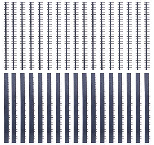 ANGEEK 40 Stücke 2.54mm 40 Pin Header männlicher und weiblicher PCB stiftleisten Lochrasterplatine für Arduino Raspberry Pi Shield
