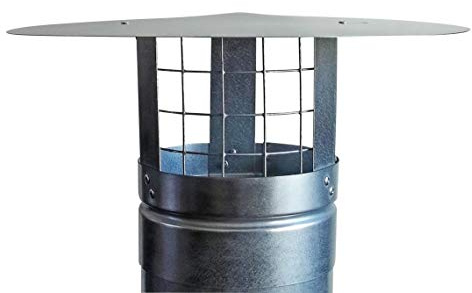 FOXY METAL FABRICATION CHIMNEY CAP,RAIN CAP,CHIMNEY COWL,GALVANISED WITH BIRD GUARD TO FIT 5/125MM FLUE PIPE