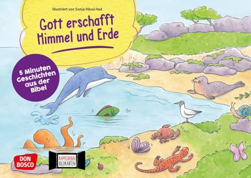 Gott erschafft Himmel und Erde. Kamishibai Bildkartenset.: Kamishibai Bildkartenset. 5 Minuten Geschichten aus der Bibel. Die Schöpfungsgeschichte für ... in KITA, Grundschule & Gemeinde