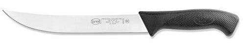 Sanelli Skin Coltello Scimitarra, Acciaio Inossidabile, Nero, Lama 23 cm