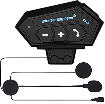REDGO Auriculares de Cascos de Motocicleta, inalámbrica Manos Libres Moto Casco Auricular Bluetooth 5.0, Moto Auriculares Inalámbrico Manos Libres con Micrófono, Anti-interferencia