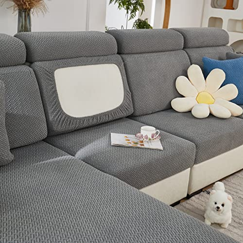 TOPCHANCES Sofa Sitzkissenbezüge - Soft Stretch Cover für Sitze und Kissen, L-Form Couchbezüge, Slipcover