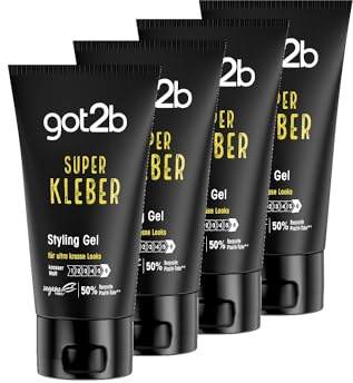 got2b Schwarzkopf Superkleber Unzerstörbares Styling Gel, 4er Pack, 4x 150ml