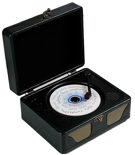 Lettore DVD portatile portatile con Bluetooth, doppio altoparlante stereo, telecomando, supporta CD/CD-R/CD RW/MP3/WMA | Ingresso AUX da 3,5 mm - Sistema Home Music