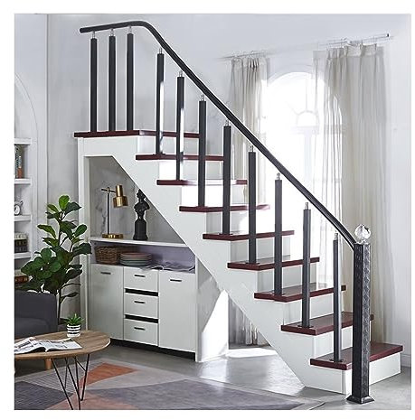 Pasamanos para escaleras Barandilla de escalera Barandilla Barandilla de madera maciza simple Hogar Interior Ático Valla dúplex Balcón Columna de PVC Pasamanos de escalera interior al aire libre ( Col