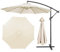 HonunGron 2m/2,7m/3m Toldo De Repuesto para Sombrilla De 6 Varillas/8 Varillas, Cubierta De Tela para Parasol En Voladizo para Jardín, Patio, Playa, Piscina, Mercado (3m/9.8ft (8Varillas),Beige)