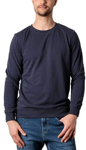 TORLAND Herren Sweatshirt Soft Touch aus Bio Baumwolle (Gr. S-XXL) Leichter Pullover - Umweltfreundlich hergestellt, French Navy, L