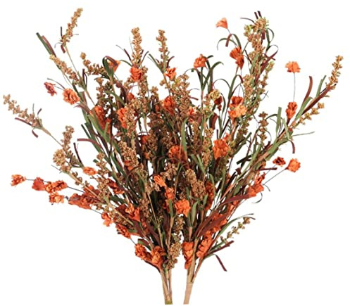 BEAHING Mazzi di fiori artificiali, fiori autunnali artificiali, artificiali fiori autunnali bouquet fauci piante floreali disposizione di bouquet di nozze decorazioni 2pcs