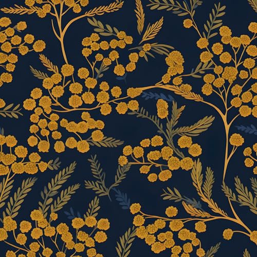 HENNOR Papier peint bohème à décoller et à coller pour cuisine, papier peint floral vintage en vinyle imperméable, autocollant pour chambre à coucher, armoire, casier, 44,5 cm x 10 m