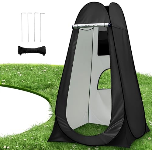 Charmofun Tente de Douche Pop Up, Cabine de Douche Camping Anti-UV, Tente de Toilette Portable avec Sac de Transport pour Plage Pêche Randonnée L'extérieur