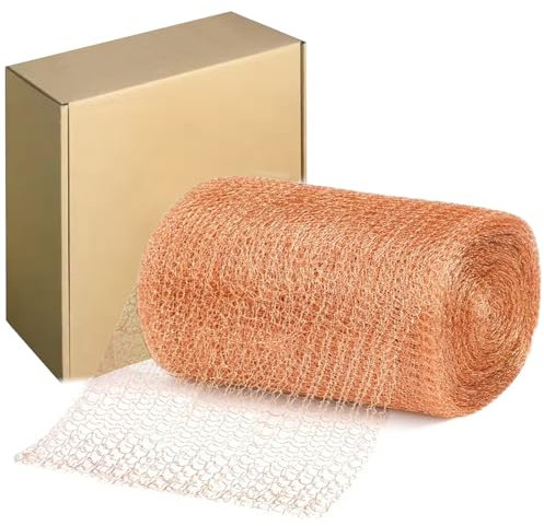 YADOBIG Filet Cuivre Anti Limaces et Escargots, Filet Anti Limaces 12.5cm x 6m, Double Copper Mesh pour Jardin, Rat, Rongeurs