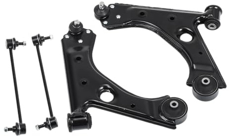 2x Querlenker mit 2x Koppelstange Vorderachse links & rechts Kompatibel mit Opel Corsa D S07, für CORSA D Kasten/Schrägheck S07