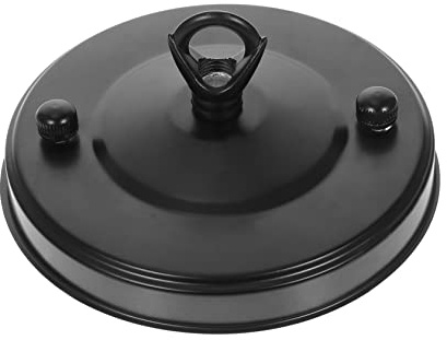 SHINEOFI Kit Base per Plafoniera Nero in Ferro e Lega di Zinco Gancio per Lampadario, Resistenza Elevata e Design Semplice per Ingressi e Decorazioni