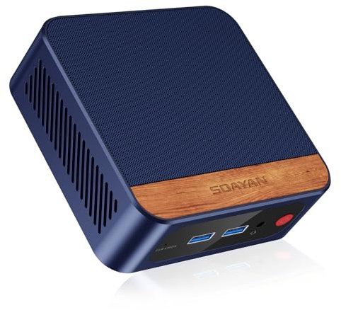 SOAYAN Mini PC, 13th Twin Lake N150 Mini Ordinateur de Bureau (jusqu'à 3.6GHz), 16 Go DDR4 RAM 512 Go SSD 4K Double Affichage/USB3.2/WiFi 5/BT4.2/Gigabit Ethernet Compact Petit PC pour Maison, Bureau