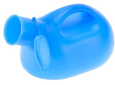 CALLARON Tragbare Urinflasche für Männer 2000ml mit Deckel und Trichter aus Kunststoff Leichtes Ergonomisches Design für Camping und Notfallsituationen in Blau Zufällige Farbe