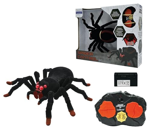 Lexibook, RC Vogelspinne, SPIDER01LXB | 8 haarige Beine, 2 Mandibeln, Augenlichteffekte, Fernbedienung