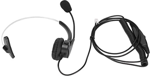 Vistreck RJ9 Telefonheadset för Call Center - Brusreducerande Mono Headset med Justerbar Mikrofon