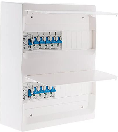 Zenitech Coffret T3 26 modules équipé + 9 disjoncteurs + 2 interrupteurs + Accessoires