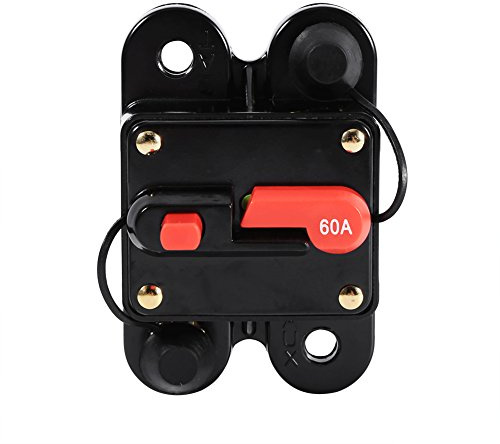 Leistungsschalter 60A, 12-24V, Wasserdicht, Rückstellbar, für Solarsystem Auto Boot, Legierung und Kunststoff, 50-100 Ampere
