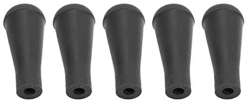 SPYMINNPOO Pfeilspitzen aus Weichem Gummi, 5 Stück, 6 Mm Pfeilspitzen aus Gummi, Stumpfe Spitze für Bogenschießen, Pfeile, Zieltraining (Schwarz)