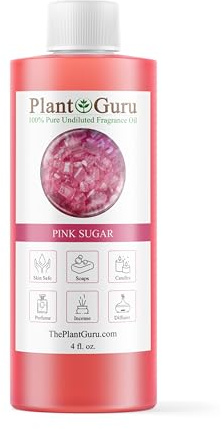 Pink Sugar Fragrance Oil 4 fl. oz. Scented Oil for DIY Soap Making, Candles, Bath Bombs, Body Butters. Used in Aromatherapy Diffusers, Burners and Warmers. Great Addition to Lotions and Creams.