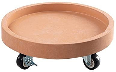 Plateau de Plantes Poudre poterie Imitation Ronde Ciment Mobile fleuring Plateau en Pot à Eau récepteur Simple du Vent Nordique Soucoupes pour Pots (Color : A-50CM)