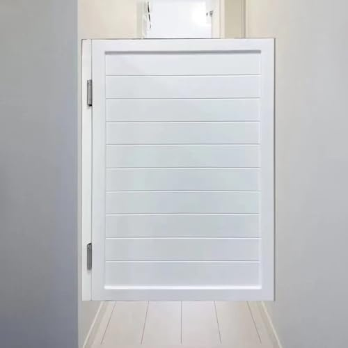 Saloon Porte Portes de Salon à Panneau Unique de 90 cm en Bois de Pin, Portes Double Action pour Balcon, Placard Portes Battantes Occidentales, Porte à Persiennes en Bois Massif avec Montant de Porte
