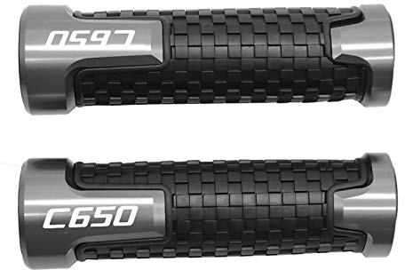 Muños Moto for BMW用 C600 Sport 2012 2013 2013 2014 2014 2015 C650 GT 2012-2016 CNC Universal Motorcycle Hand Bar Grip Universal Motorbike Manija Public(Gris)