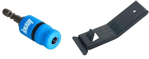 Knauf Porte-embout avec embout de vissage pour visseuse sans fil et perceuse manuelle Embout & wolfcraft 4045000 - Lève-Plaque avec Crochet de Traction - Pour Plaques de Plâtre, Noir