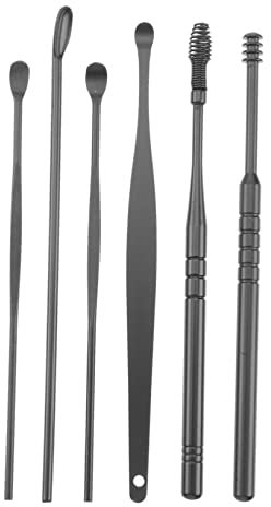 FOMIYES 2sätze Spiral-ohrlöffel Aus Edelstahl Tragbar Mit Tasche Ohrenschmalzreiniger Ohrpflege-entfernungswerkzeug Robust Und Langlebig