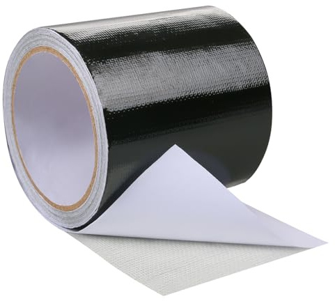 Hosifiy PVC Tarpaulin Repair Tape, 8m x 10cm, Black