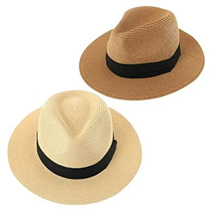 generisch 2-teilige Hüte mit breiter Krempe für den -Sonnenschein-Strandausflug, und Skihelm Jungs (Khaki, One Size)