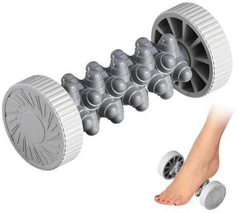 Rodillo Masajeador de Pies para Fascitis Plantar – Masajeador Manual para Aliviar Dolor en Talón y Arco Plantar – Rodillo Relajante para Casa, Oficina o Post-Ejercicio (Gris)