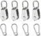 Jortmrd 4 Piezas M15 Bloque de Polea de Acero Inoxidable Polea Simple Poleas de Carga Bloques de Poleas con 4 M4 Mosquetón para Colgar Alambre Cuerda, Capacidad de Carga 150 Kg