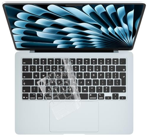 Keyboard Cover Skin for 2025 MacBook Air 15.3 13.6 Inches M4 Chip Model A3241 A3240 TPU Laptop Keyboard Protector Accessories UK/EU Layout