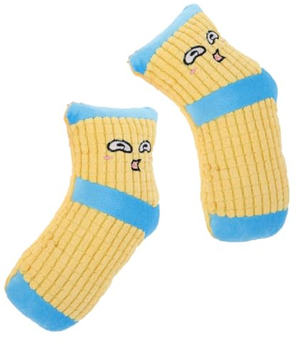 CLISPEED Hundespielzeug Quietschende Socke 18X7X2 cm PlüSch Selbstumleitung Spielzeug BissbestäNdig FüR Kleine Hunde Interaktives Kauspielzeug Zur Zahnpflege Und BeschäFtigung