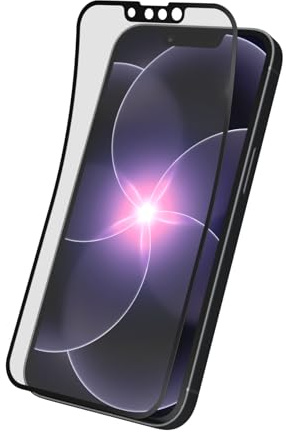 RhinoShield Impact Protector Pro pour iPhone 16e / 14/13 Pro / 13 | Transparent, Haute transparence, résistant aux chocs et rayures, filtre anti-lumière bleue, outil d’installation inclus.