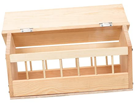 Garneck Taubentrog Holz 40cm Auslaufsicher Spritzwassergeschützt Mit Mehreren Futterlöchern Für Vögel Papageien Vogelzüchter