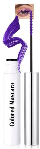 Mascara violet pour cils courts, mascara imperméable volume et longueur | Mascara à cils longue durée ultra fin, sans grumeaux, très pigmenté, maquillage pour femme