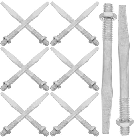 Hemobllo Chiodi di Supporto a Muro in Ferro M8X10Cm Set da 20 Pezzi Chiodi a Morsetto per Tubi da Costruzione Resistenti alle Intemperie Fissaggio Stabile per Installazioni Tubi ad Alta