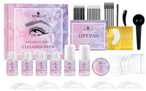 Kit de tinte de pestañas | Kit de elevación de cejas de pestañas,Extensiones de profesionales, kit de levantamiento de en casa, rizador de, permanente rizador semipermanente