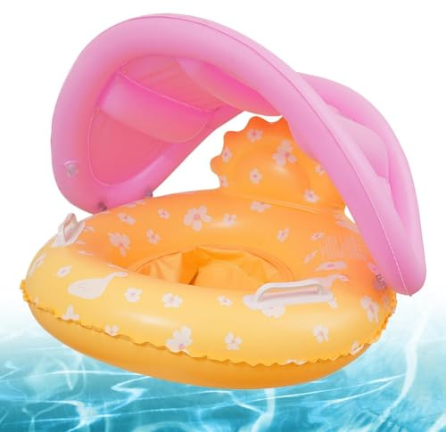 Salvagente Neonato Con Parasole, Galleggiante Gonfiabile Giocattoli Galleggianti Per Bambini Anello Di Nuoto Sedile Sicurezza Per Piscina Spiaggia Giardino