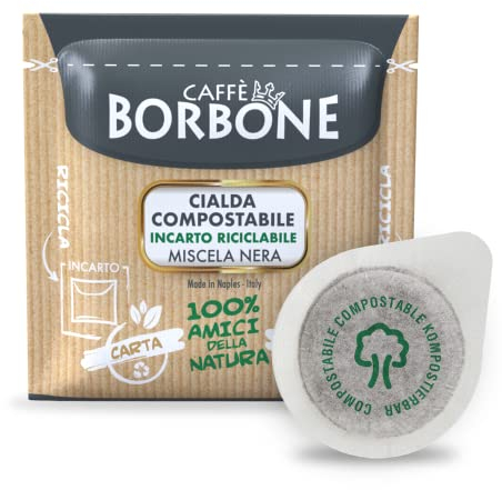 CAFFÈ BORBONE Cialda Compostabile, Miscela Nera - 50 Cialde - Sistema ESE