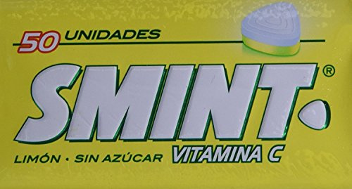 Smint Tin Limón, Caramelo Comprimido Sin Azúcar - 12 unidades de 35 gr. (Total 420 gr.)