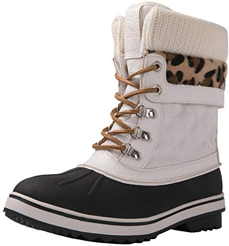 GLOBALWIN Snow Boots For Women White Women's Winter Boots 11M